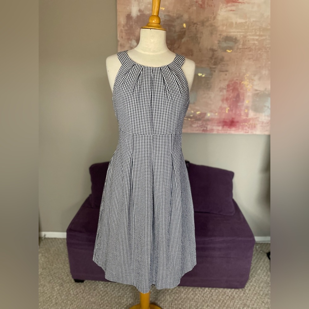 Nine West Gingham Midi Dress